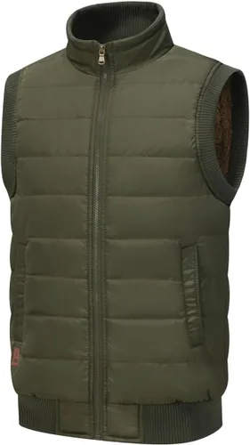 Miniatura 55 de Msmsse Chalecos de invierno para hombre, con forro polar, acolchado, casual, sin mangas