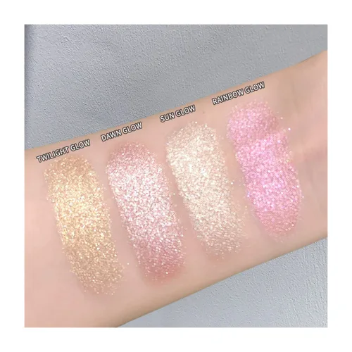 Miniatura 2 de ELESSY Paleta Iluminadora de Maquillaje de Larga Duración Polvo Iluminador Facial con Brillo Paleta Iluminadora Se Adapta a Todos los Tonos de #04