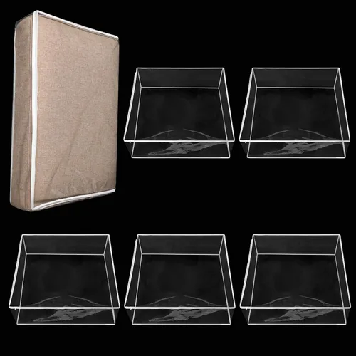 Miniatura 8 de Geetery Fundas de Cojín de Asiento de Sofá de Plástico PVC Impermeables Fundas de Sofá Muebles Funda de Asiento de Sofá para Proteger Contra