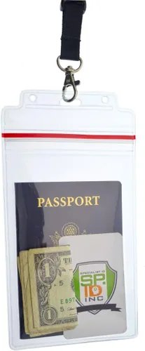 Miniatura 6 de Soportes para pasaporte – Paquete de 2 – Fundas resellables resistentes al agua y al desgarro y cordón de alta calidad – Inserto de 4 x 6 pulgadas