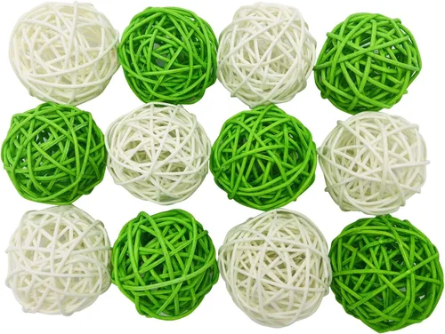 Miniatura 3 de 12 bolas decorativas de mimbre de ratán para manualidades, fiestas, decoración de mesa de boda, baby shower, accesorios de aromaterapia, 2 pulgadas