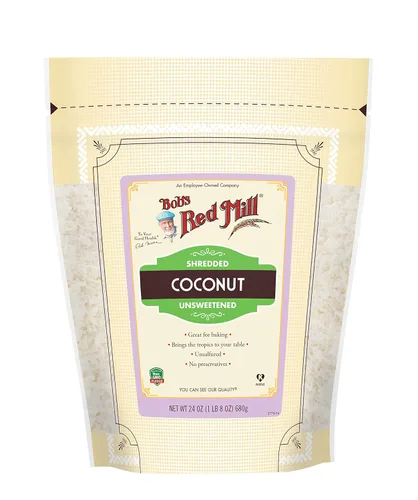 Miniatura 7 de Bob's Red Mill Coco Rallado, 24 oz (Paquete de 4) - Sin OGM, Certificado de Comercio Justo, Vegano, Apto para Paleo, Apto para Keto, Kosher