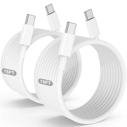 Miniatura 8 de Cable de carga rápida USB C a C de 240 W de largo de 10 pies, cable de carga tipo C a C para Apple iPhone 17 Pro Max/17 Air/16 Pro Max/16 Plus/15