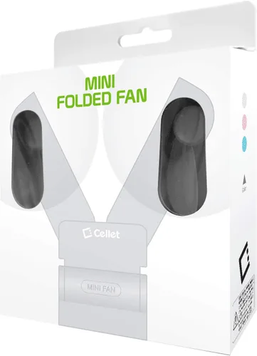 Miniatura 8 de Cellet Mini ventilador portátil de refrigeración de aire de 500 mAh cargado por USB. Cabezales dobles duraderos y ligeros ideales para el hogar