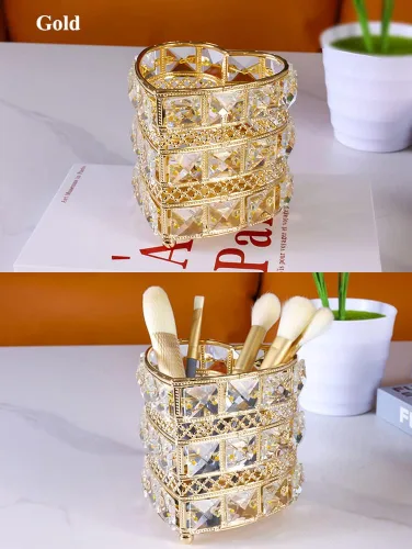 AKOAK Paquete de 1 soporte para bolígrafos de cristal de estilo nórdico, caja de almacenamiento de lápices de cejas, caja de almacenamiento de lápiz