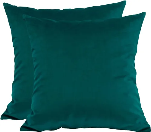 Miniatura 49 de TangDepot - Funda de almohada lisa de terciopelo, funda de cojín supersuave de lujo, muchas opciones de colores y tamaños
