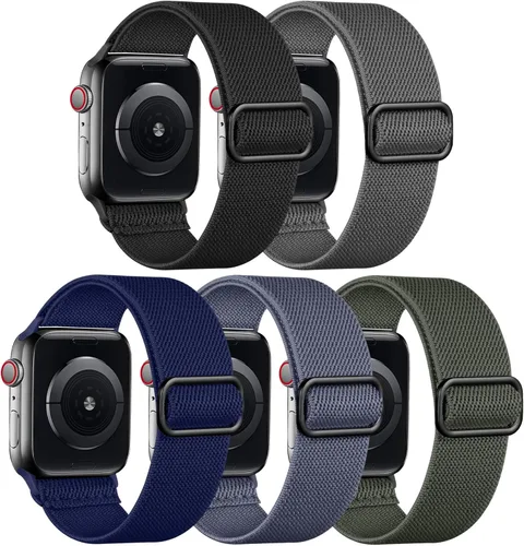 Miniatura 16 de Adorve Correa elástica compatible con Apple Watch Bands Ultra 3/2/1 de 49 mm, 46 mm, 45 mm, 44 mm, 42 mm, 41 mm, 40 mm, 38 mm, para hombres
