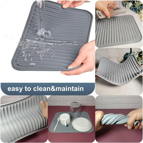 Miniatura 7 de Salvamanteles de silicona para ollas y sartenes calientes, almohadillas calientes para encimera de cocina, tapete de salvamanteles multiusos