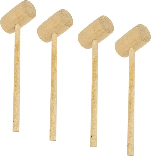 Miniatura 2 de Southern Homeware - Martillo de madera para galletas de mariscos, langosta y mariscos, juego de 4 unidades de madera dura