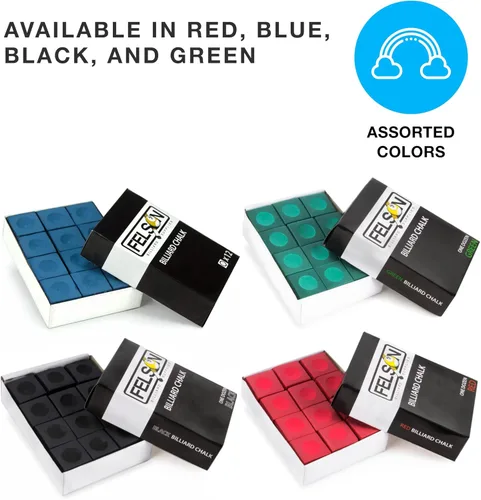 Miniatura 4 de Felson - Cubos de tiza para billar Accesorios de mesa de billar Tiza para taco de piscina y caja de almacenamiento