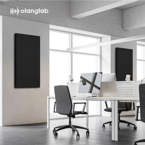Miniatura 3 de Olanglab Paneles Acústicos Absorbentes de Sonido para Pared, Paquete de 2, Paneles de Amortiguación de Sonido de Fibra de Vidrio de 2'' 24''x48
