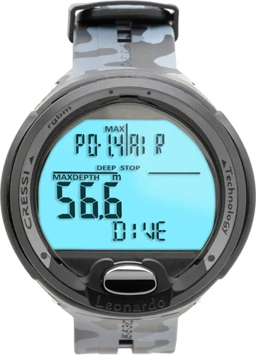 Miniatura 2 de CRESSI Leonardo 2.0 Ordenador de buceo subacuático de un solo botón, 3 modos: aire, nitrox, calibre, menú fácil de usar - Diseñado y fabricado