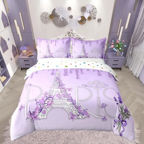 Miniatura 34 de 100% Algodón Natural Acuarela Juego de Ropa de Cama con Diseño Marino para Niños y Niñas, Juego de Cama con Estrella de Mar y Caracol Azul, Juego