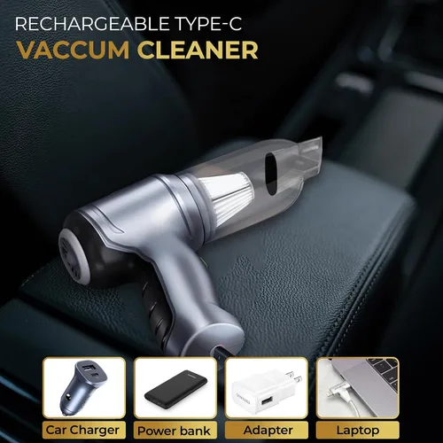 Miniatura 4 de Aspirador de coche inalámbrico 3 en 1 y plumero de aire - Motor sin escobillas de 75,000 rpm, succión de 12,000 Pa - Mini aspiradora de mano