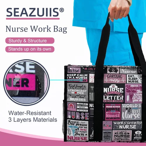 Miniatura 2 de Bolsas de enfermería para el trabajo, enfermería, bolsa de viaje, bolsas clínicas para estudiantes de enfermería, regalos de enfermería