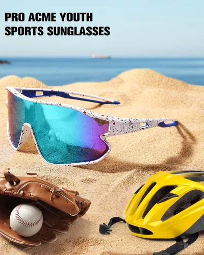 Miniatura 2 de Pro Acme PAK015 - Gafas de sol de béisbol ligeras TR90 con marco UV400 para deportes y ciclismo, para niños y niñas