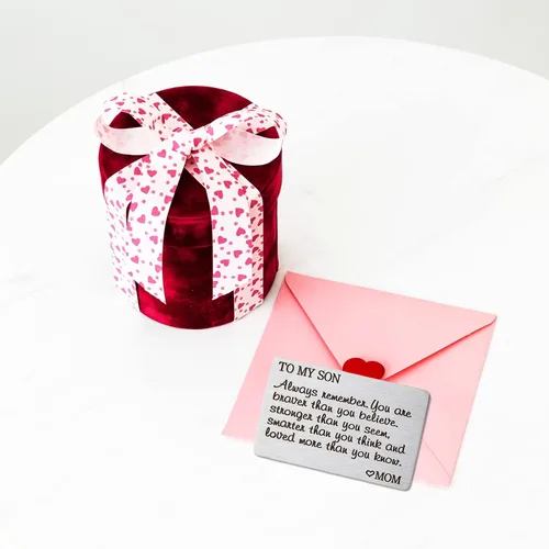 Miniatura 4 de PLwelth Tarjeta de identificación grabada con texto en inglés Mom de acero inoxidable para hombres, niños, adolescentes, con mensaje inspirador