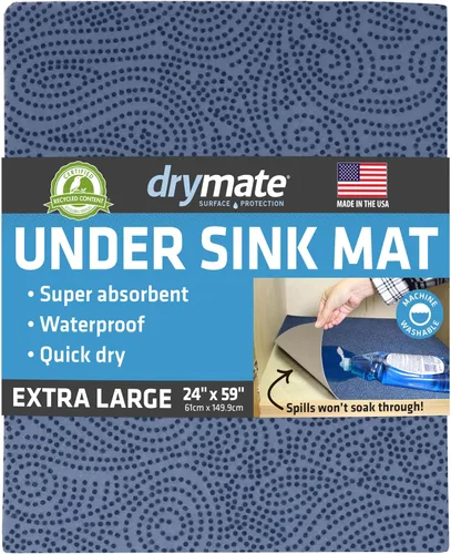 Miniatura 21 de Tapete Premium Drymate para Debajo del Fregadero, Tapetes Impermeables de Protección para Gabinetes de Cocina y Baño, Forros Absorbentes