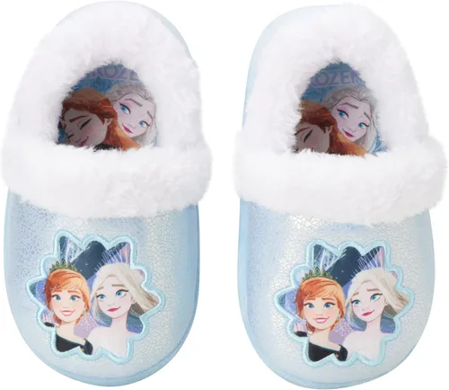 Miniatura 4 de Disney Pantuflas de Frozen para niña Pantuflas peludas de Elsa y Anna con suela antideslizante (bebéniño pequeño)