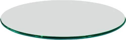 Miniatura 12 de Fab Glass - Mesa redonda de cristal de 48 in, grosor de 3/4 in, cristal pulido plano templado, Vidrio, Transparente