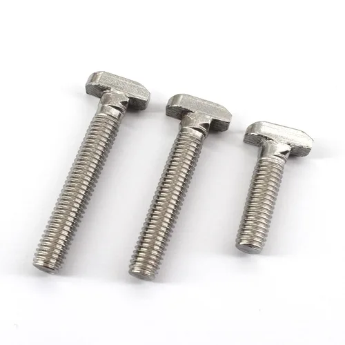 Miniatura 4 de Perno de ranura en T de acero inoxidable M8x20mm 304 Serie 40 Perfil de aluminio en forma de T Tornillo de 0.701 in Tamaño de la cabeza