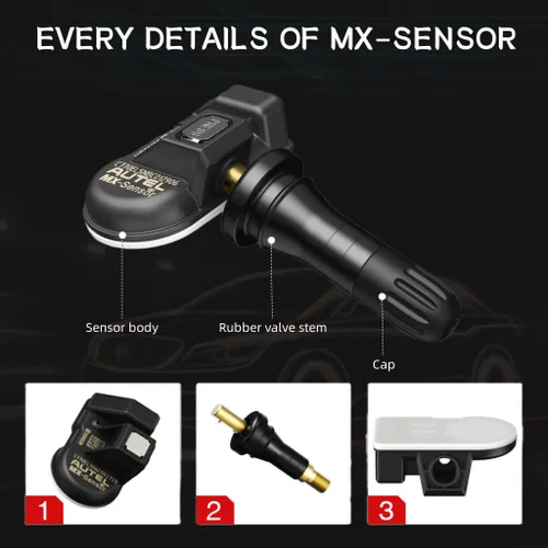Miniatura 8 de Autel Sensores TPMS 2 en 1 Sensor MX-Sensor 315Mhz/433Mhz Sensor de presión de neumáticos, sensores TPMS inalámbricos programables y clonables a
