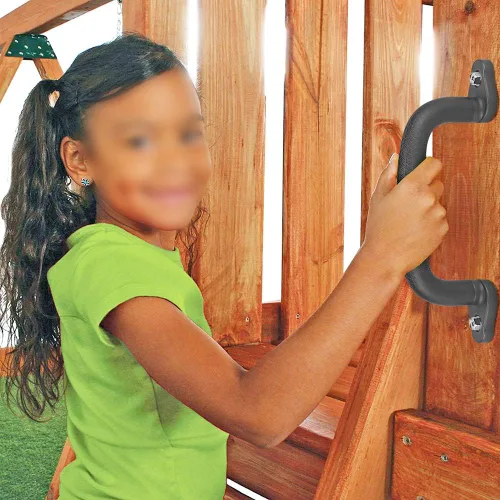 Miniatura 6 de Dolibest Juego de 4 asas de seguridad para parque infantil, juego de columpios de mano de seguridad para niños, marco de escalada, casa