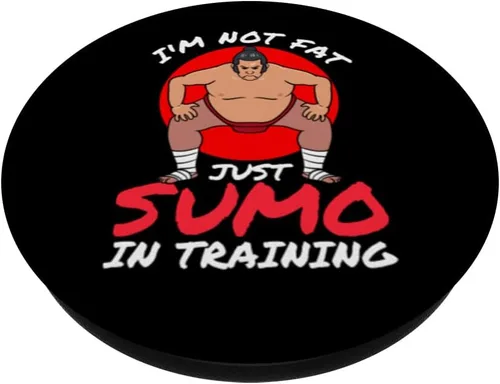 Miniatura 2 de Sumo Wrestler Sumo Wrestling Not Fat Just Sumo In Training PopSockets Standard PopGrip