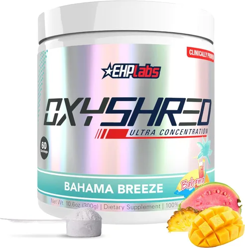 Miniatura 16 de EHP Labs OxyShred Polvo de Pre Entrenamiento - Polvo de preentrenamiento con L glutamina y acetil L carnitina, bebida de refuerzo de energía
