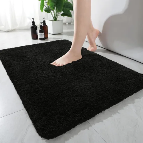 Miniatura 58 de AROGAN Tapete Largo de Baño de Lujo, 24 x 17 Pulgadas, Grueso, Suave y Absorbente, Antideslizante, Respaldo de Goma, Alfombras de Secado Rápido
