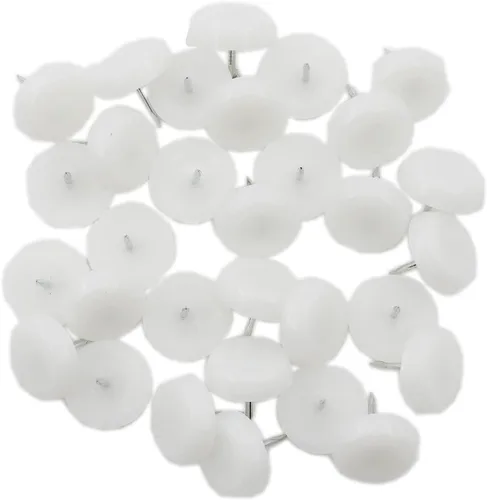 Miniatura 10 de 50 almohadillas redondas de nailon para muebles, resistentes para clavos en muebles, protectores de suelo de madera dura para silla, mesa, Marrón