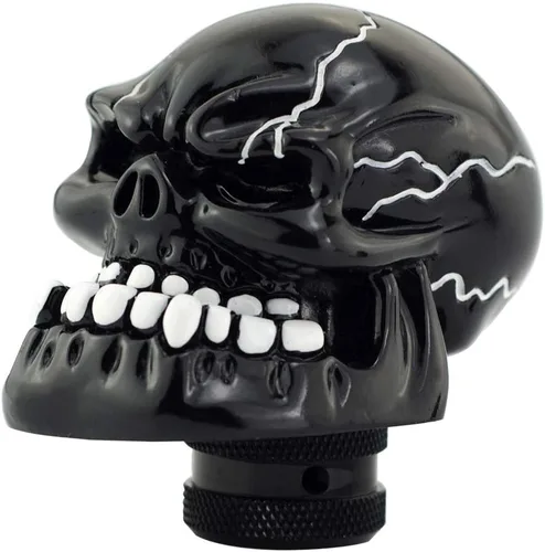 Miniatura 4 de Pomo para palanca de cambios automática con forma de calavera, color negro