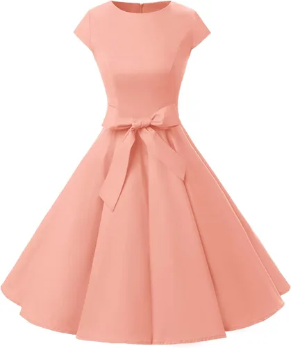 Miniatura 104 de Dressystar - Vestidos clásicos de fiesta con mangas casquillo, estilo Rockabilly y retro de la década de 1950