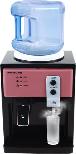 Miniatura 11 de Dispensador de agua fría y caliente para botella de 5 galones, máquina eléctrica de agua potable para encimera de carga superior, dispensador