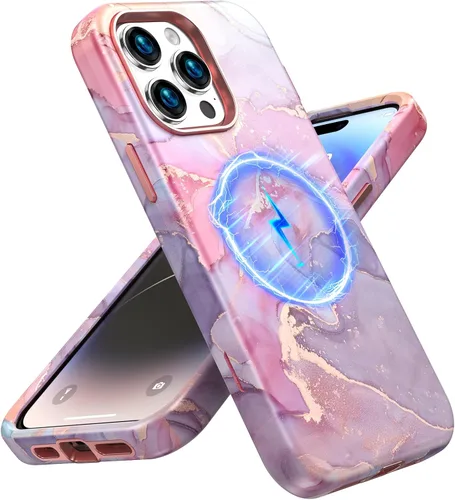 Miniatura 17 de Magsafe - Funda protectora para iPhone 13/14, a prueba de golpes, a prueba de caídas, funda inalámbrica para parachoques, protección híbrida