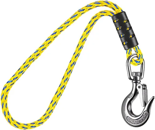 Miniatura 8 de Dolibest Conector rápido de cuerda de remolque para tubería - Arnés de remolque de barco con gancho de acero inoxidable (rotación 360) - 20 pulgadas