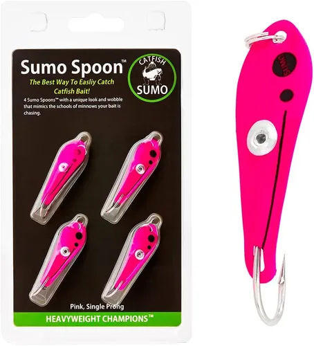 Miniatura 2 de Cuchara Sumo – Cuchara de cebo para pesca de gato, bajo blanco, lubina rayada y otros peces cebo, 1 5/8 pulgadas