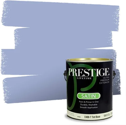 Miniatura 58 de Prestige Paints. - Base y pintura para exteriores en un solo galón, 1 galón. plano, comparable con Sherwin Williams Topsail. SW159-azul hechizante.