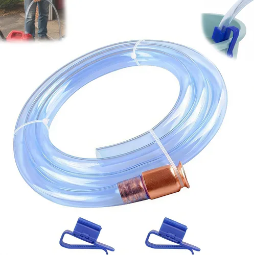 Manguera de sifón de gas de 3/4 pulgadas, sifón agitador para transferencia de gasolina/combustible/agua, manguera autocebante de seguridad de 6 pies