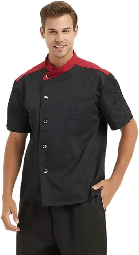 Miniatura 4 de TOPTIE - Chaqueta de chef de manga corta unisex