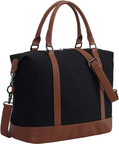 Miniatura 24 de BLUBOON Bolsas de viaje con cremallera, bolsa de lona para mujer, bolsa de fin de semana para mujer, bolsa de lona para llevar en la bolsa de lona