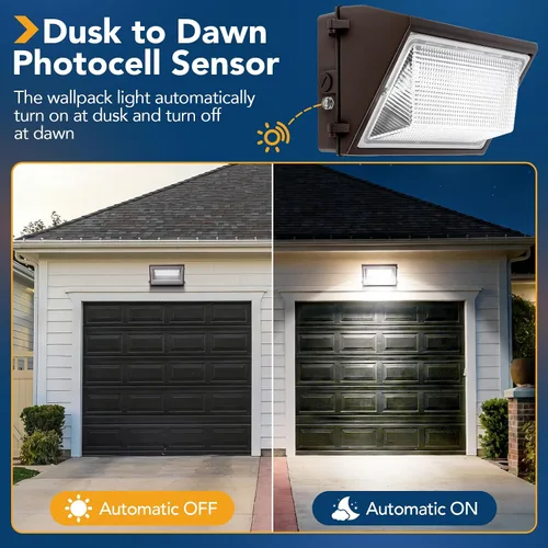 Miniatura 4 de Paquete de luz LED de pared de 120 W, del anochecer al amanecer, 15600 lm, 5000 K, iluminación de seguridad comercial, equivalente a 800-1000 W MH