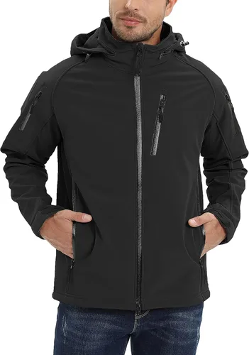 Miniatura 2 de TACVASEN Special Ops - Chaqueta táctica para hombre, resistente al agua, softshell y desmontable, con capucha