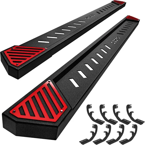 Miniatura 12 de OEDRO - Estribos de 6.5 pulgadas compatibles con 2007-2018 Chevy Silverado/GMC Sierra 1500, 2007-2019 Silverado/Sierra 2500HD 3500HD de 2 filas y 4