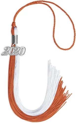 Miniatura 211 de Endea Graduation Borla de doble color con gota de fecha plateada (negro/oro antiguo, 2025)