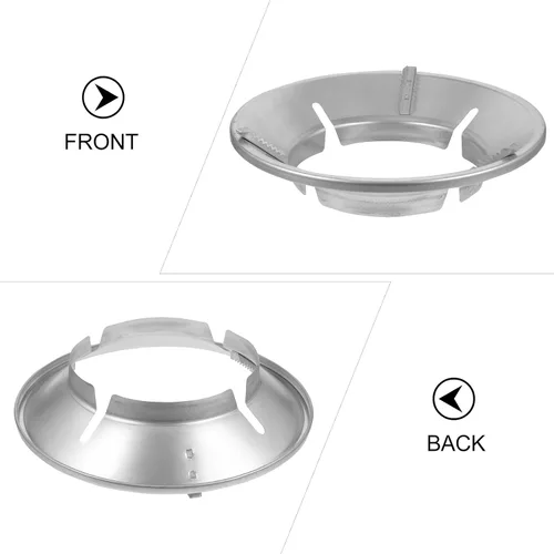 Miniatura 6 de Kichvoe Anillo wok resistente al viento para estufa de gas con estante de hierro fundido antideslizante, accesorio universal de 10.03 x 10.03 x 2.16