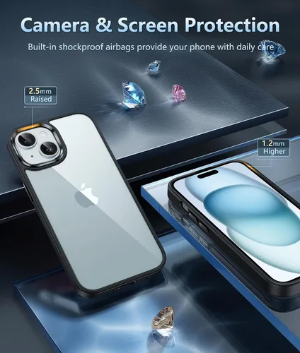 Miniatura 1177 de FNTCASE Funda para iPhone 13 Pro-Max: Fundas magnéticas transparentes compatibles con Magsafe Slim anti amarillamiento protección contra caídas