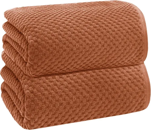 Miniatura 22 de COTTON CRAFT Sábanas de Baño con Tejido de Gofre - Juego de 2 Sábanas de Baño de Lujo Estilo Spa Europeo con Tejido de Gofre - Sábana de Baño de Gris