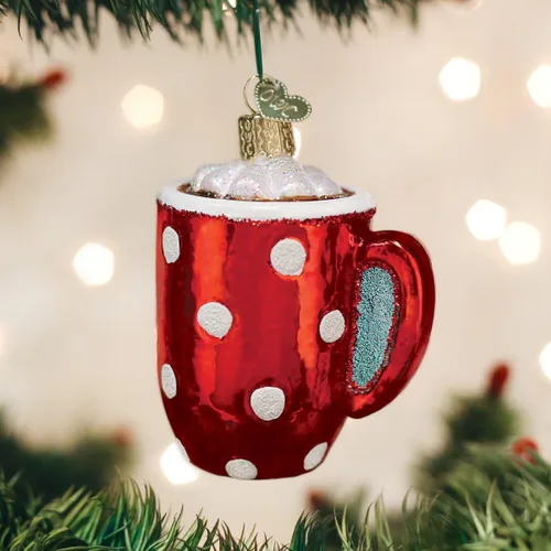 Miniatura 2 de Old World Christmas - Adorno de vidrio soplado de chocolate caliente para árbol de Navidad, decoración de vacaciones hecha a mano, colección