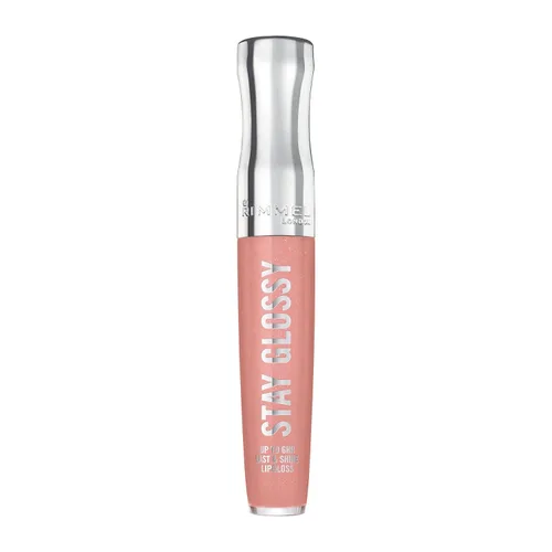 Miniatura 50 de Rimmel Stay Glossy Brillo de labios - Fórmula ligera y no pegajosa para color y brillo de labios - 130 Blushing Belgraves,.18oz Belgraves sonrojados